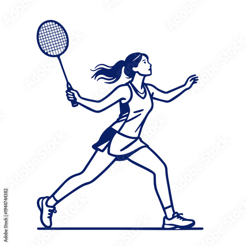 fit girl playing badminton vector design, sport, vector, player, woman, running, ball, sports, soccer, illustration, athlete, tennis, jump, football, black, action, jumping, dance, people, runner