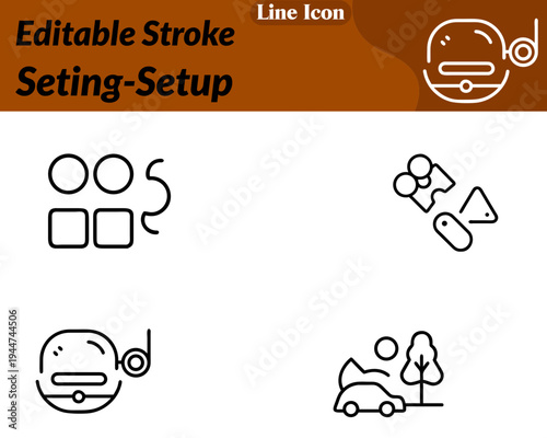 Clean flat vector icon featuring a single gear with a small wrench and screwdriver crossed in front, symbolizing system setup, configuration, and maintenance. Minimal design smooth lines modern.