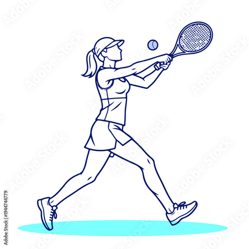 girl playing tennis editable vector design, sport, racket, player, ball, game, play, woman, playing, silhouette, athlete, fun, sports, exercise, vector, people, fitness, active, illustration