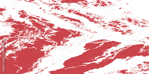 Red and white abstract marble texture background, high contrast crimson stone pattern with bold organic mineral veins