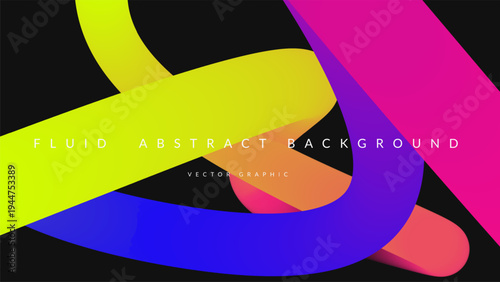 3d Gradient Shape. Beautiful Abstract Liquid Fluid Background. Color Design For Creative Bg. Trendy Motion Banner With Futuristic Swirl Pattern. Rainbow 3d Gradient Shape.