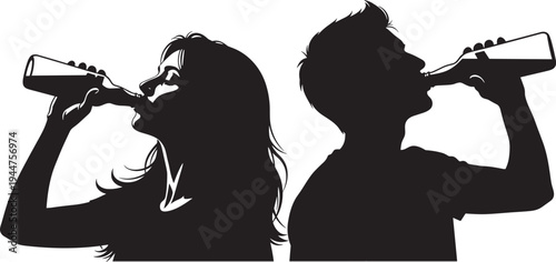 Huge Silhouette Collection Featuring Diverse People Profiles With Various Hairstyles Human Life Cycle Stages And Family Bonding Moments Isolated On White For Identity Concepts