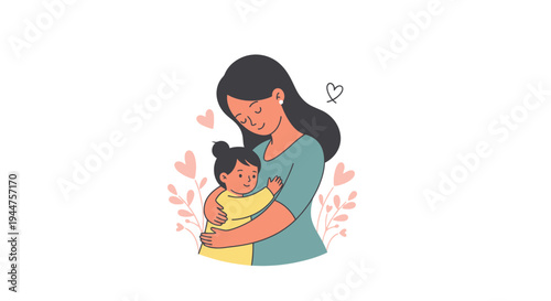 Cute Mom Love Greeting Design for Mother's Day Celebration