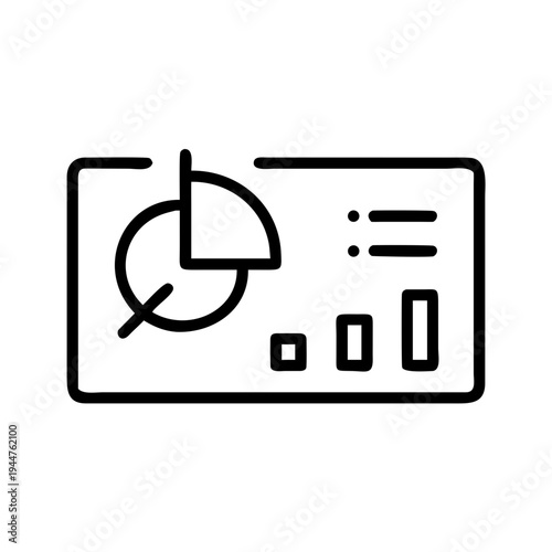 Data dashboard element with infographic design and minimalist style for analysis and report