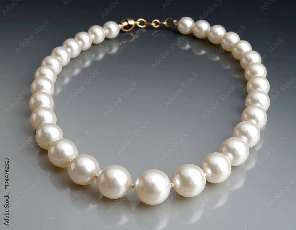 Obraz premium Elegant Pearl Necklace - Timeless Beauty and Sophistication.