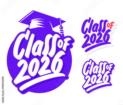 Class of 2026 Graduation Handwritten Lettering Set