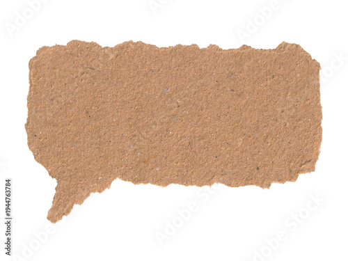 Horizontal Kraft Paper Chat Bubble Design Element