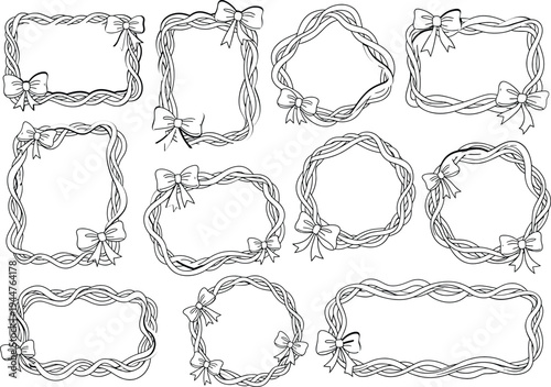 Collection of various silhouette shapes on a white background