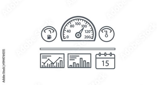 Business finance dashboard with graphs and charts.
