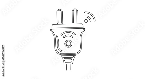 Smart home plug with wireless connection.