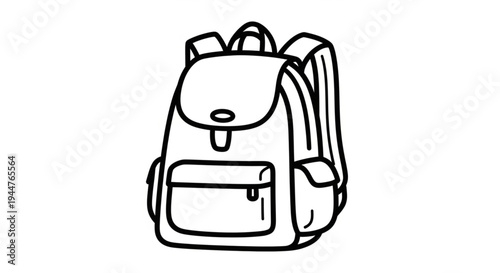 vector illustration of a backpack 