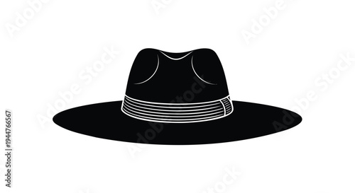 Vector black cowboy hat icon
