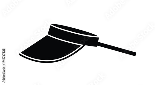 Vector black visor cap icon