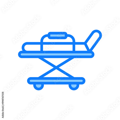 Stretcher blue icon 