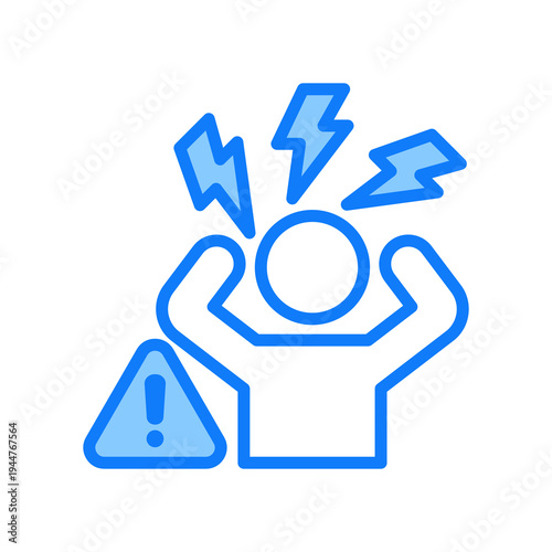 Panic Attack blue icon 