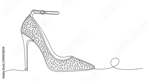 Vector high-heeled shoe illustration