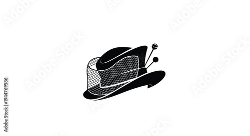 Vector black cowboy hat icon