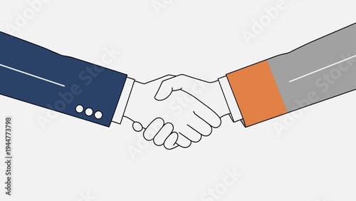 Professional business handshake between two partners.