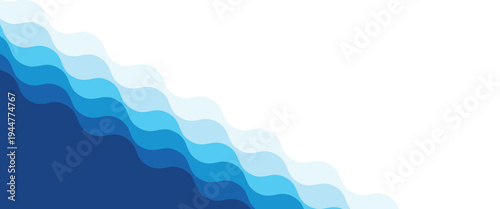 Sea waves layered vector background illustration and sea beach vector illustration.