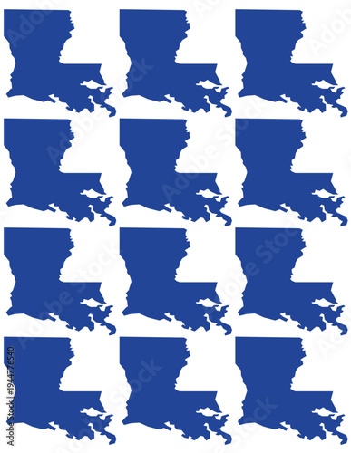 State of Louisiana Solid Blue