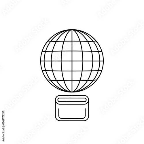 Globe on a stand illustration.