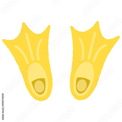 手書き風の単品アイコンイラスト　水掻き