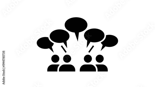 Group of People with Speech Bubbles.