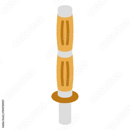 手書き風の単品アイコンイラスト　竹刀