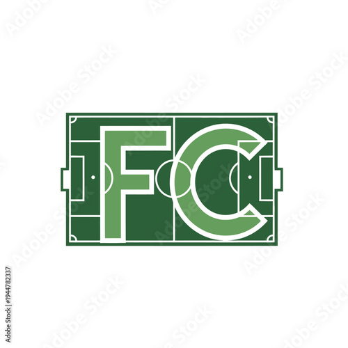 FC Football Club Sports Logo Design.