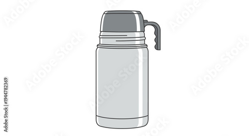 Illustration of a Stainless Steel Thermos.