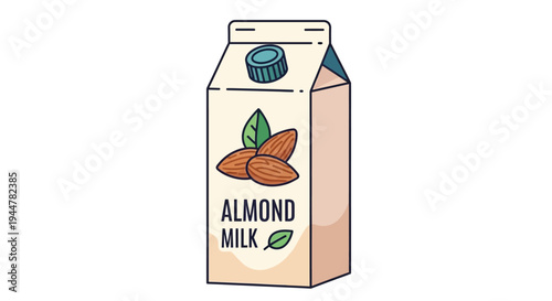Carton of Almond Milk Beverage.