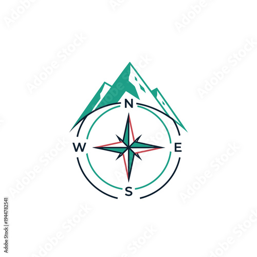 Compass Navigation Direction Indicator Symbol.