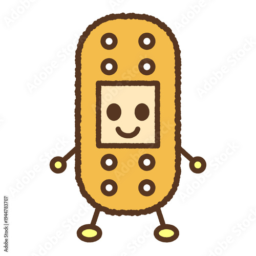 キャラクター風の単品アイコンイラスト　絆創膏