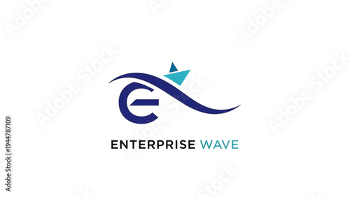 Obraz na plátně Enterprise Wave Business Logo Design.