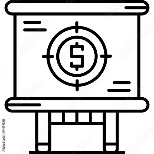 Market Penetration Outline Icon