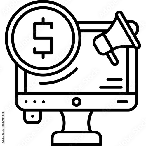 Sponsored content Outline Icon