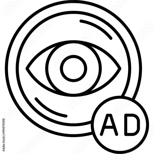 Visual advertisement Outline Icon