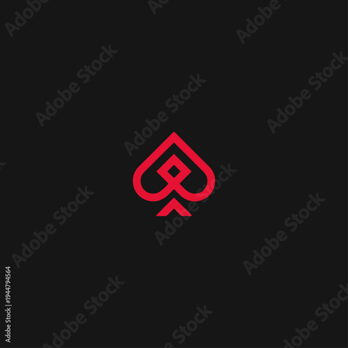 Poker logo icon flat vector design