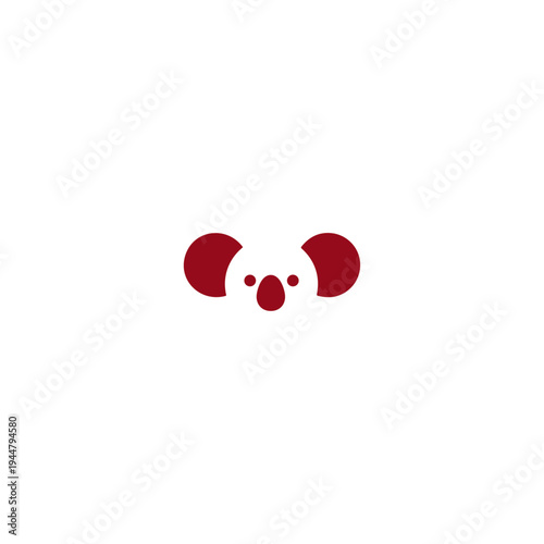Koala logo icon flat vector design