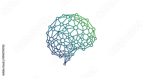 Human Brain Neural Network Structure Illustration.