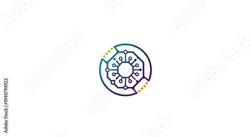 Simple Line Art Gear Icon Design Element.