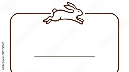 Bunny Hop Contest Certificate Award Template – Easter Event Illustration Frame Design for Kids Spring Competition, Festive Award Diploma for Holiday Activity