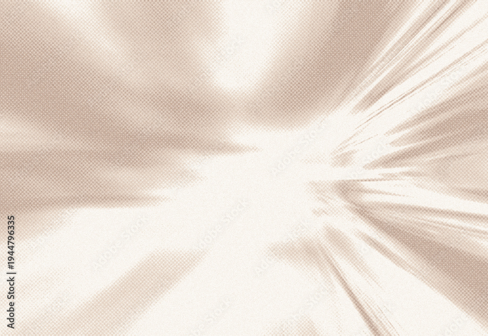 Obraz premium Beige halftone radial light burst texture with vintage motion rays