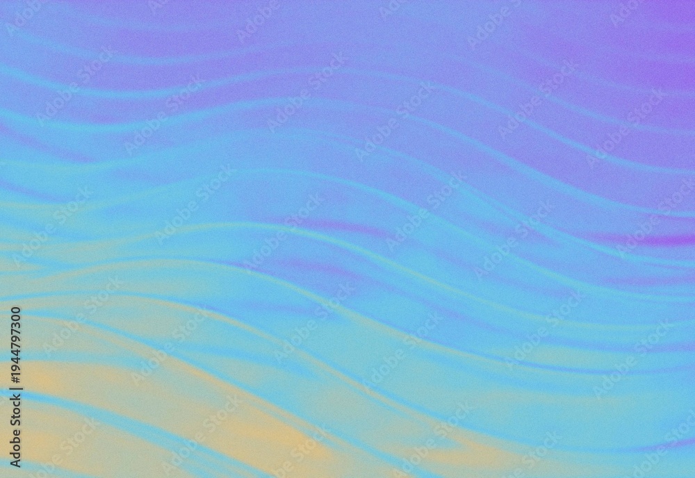 Obraz premium Iridescent pastel wavy gradient background with soft grain texture