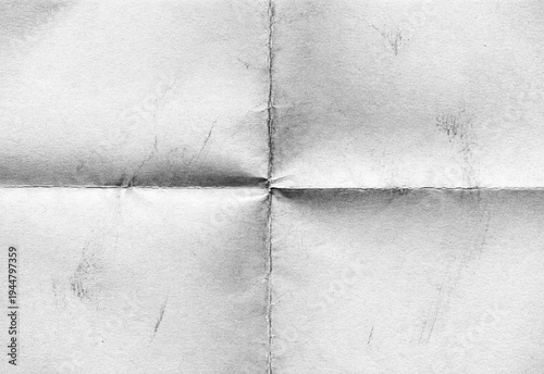 Bild auf Leinwand Vintage folded paper texture with cross creases and subtle grunge marks