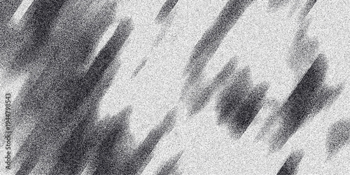 Dynamic monochrome abstract background featuring diagonal streaks and granular noise, evoking a sense of movement and abstract energy for creative design