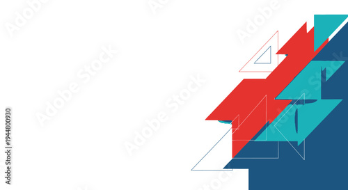 Abstract geometric arrows pointing upwards in a dynamic composition.