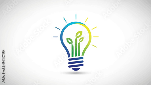 Eco Friendly Light Bulb Concept Illustration.