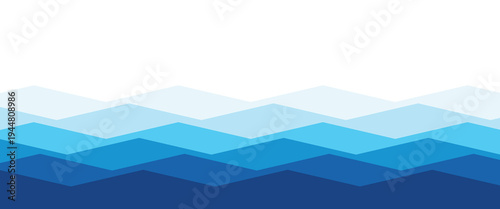 Sea waves layered vector background illustration and sea beach vector illustration.