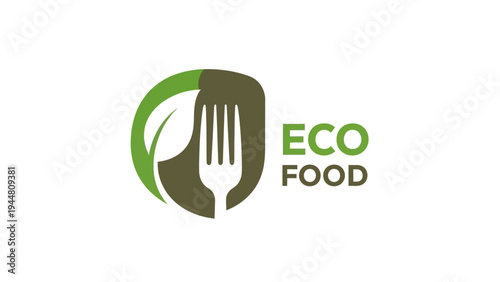 Eco Friendly Food Logo Design Concept.